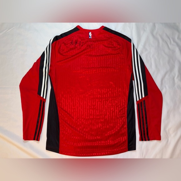 NBA Portland Trailblazers Size L Adidas Red Signed Multiple Signature Jersey - Picture 8 of 8